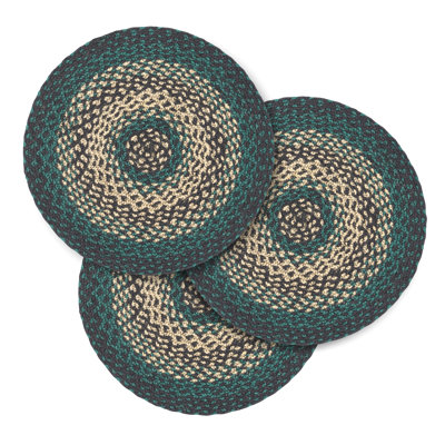 Dessous-plats en jute Pine Grove, lot de 3, 15 pouces