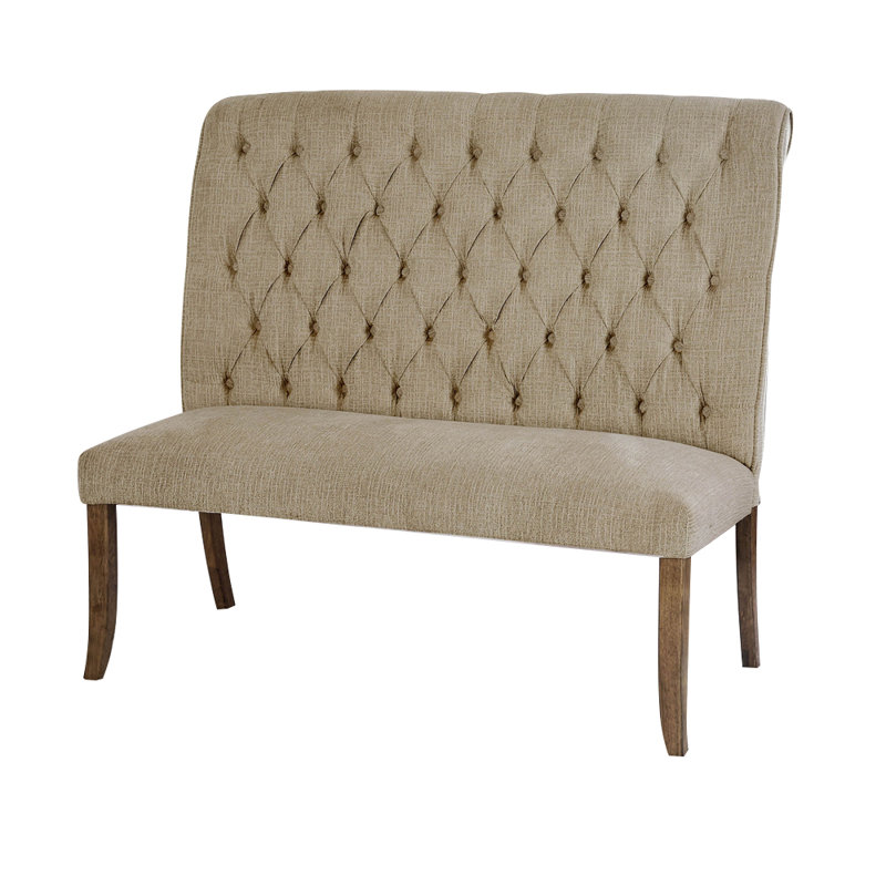 Walden Linen Blend Upholstered Bench