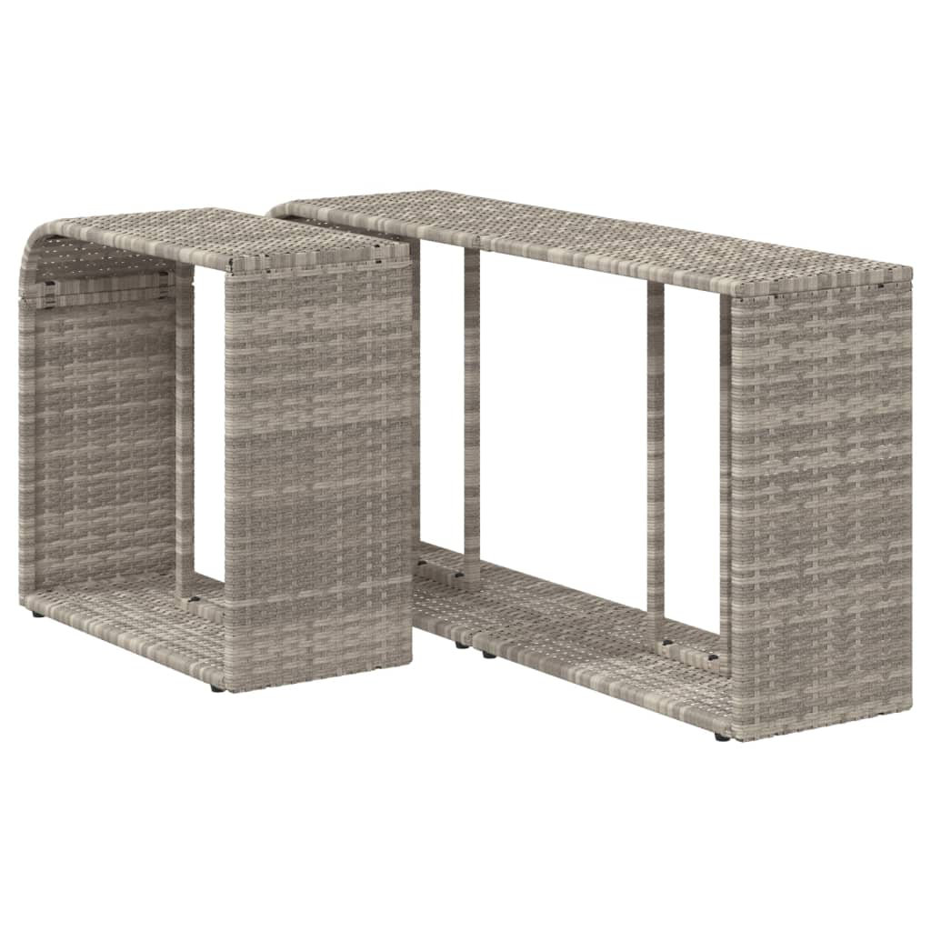 Vidaxl Outdoor-Rgale 2 Stk. Hellgrau Poly Rattan