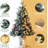 3Ft Artificial Christmas Tree With Snow Flocked And Lighting Snowflake Base, Battery Operated Xmas Pine Tree With 78 LED Lights, 8 Lighting Modes And Timer Function, For Home Christmas Decoration