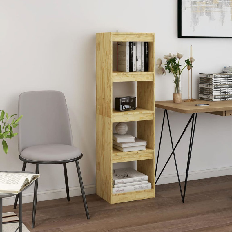 Jamarqus 135.5cm H Solid Wood Standard Bookcase, Brown, 135.5cm H x 40cm W x 30cm D