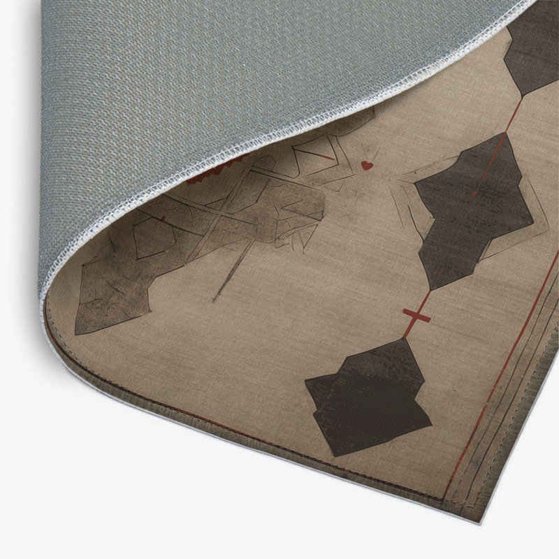 Tapis intérieur et extérieur Age-Worn Grace, Rectangle 1 pi 6 po x 2 pi 6 po