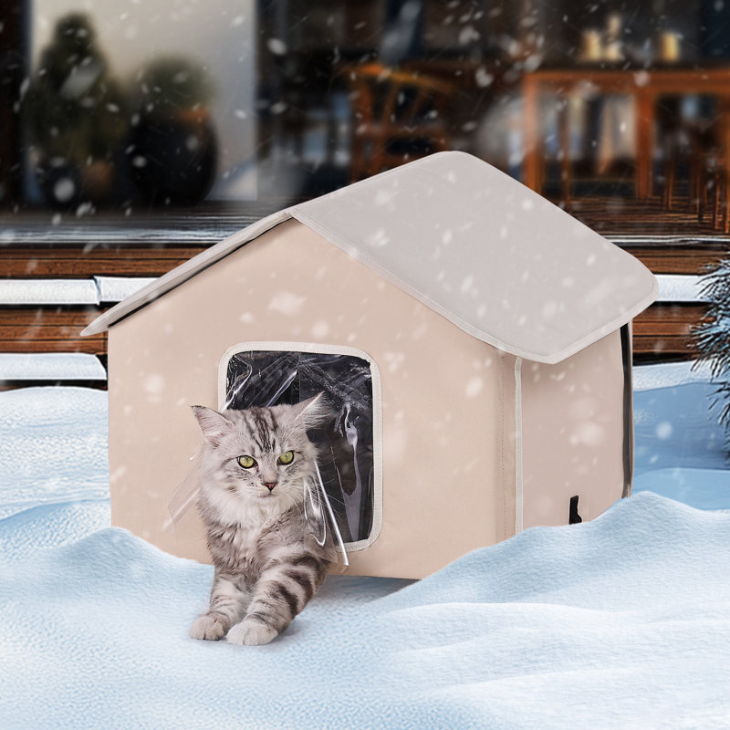 Abri pour chat surélevé chauffé pour chat