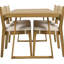 Ensemble de salle à manger en bois avec rembourrage doux pour des repas confortables