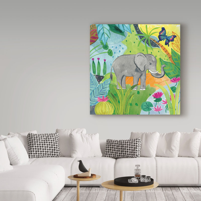 « the big jungle i », art sur toile, H 14 po x l 14 po x P 2 po