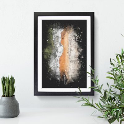 Aberdeen Beach in Scotland Paint Splash - Picture Frame Graphic Art