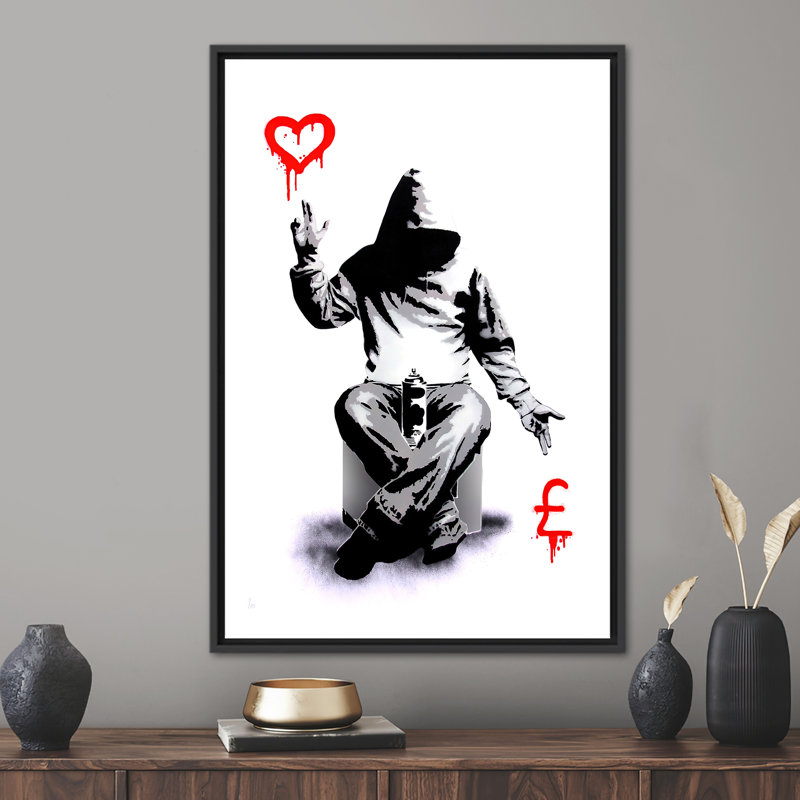 Print on Canvas, 20 cm H x 30 cm W, Black Floater Framed