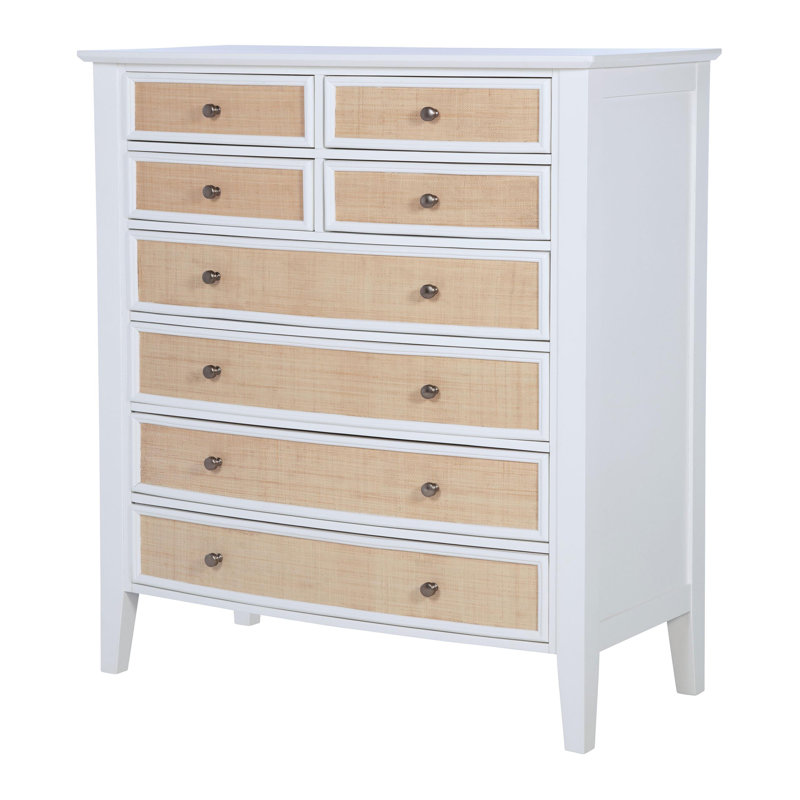 Commode 8 tiroirs blanche