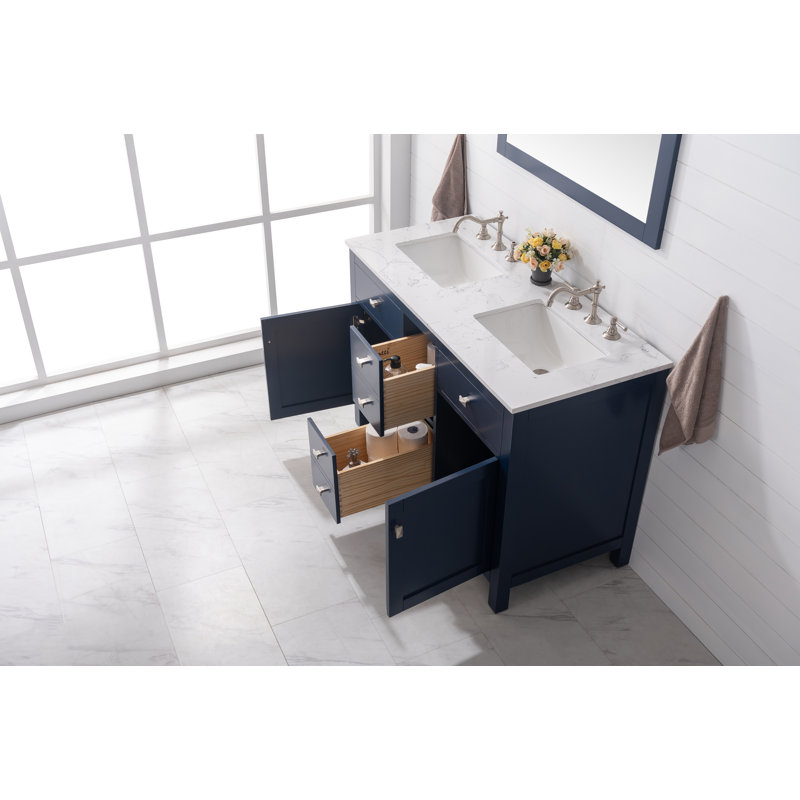 Odilion 48" Double Bathroom Vanity Set, Blue