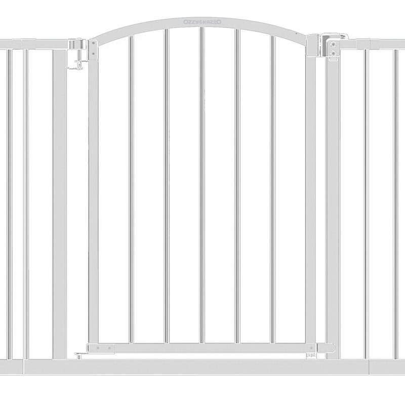 Errold Metal Pressure Mounted Pet Gate With Door, 2.40"W