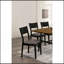 Ensemble de 2 chaises d'appoint Mid-Century modernes noires et grises en similicuir