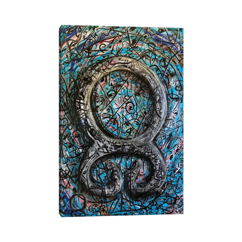 Trollscross - Viking Symbols by Koorosh Nejad - Wrapped Canvas Painting, 20.32 cm H x 30.48 cm W