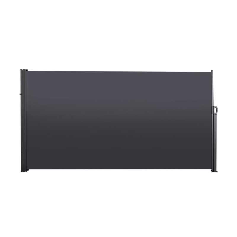 Retractable Privacy Gazebo Divider - & Weather , Waterproof, 118.1" X 62.58"  Dark Grey Awning Retractable, Grey  Garden
