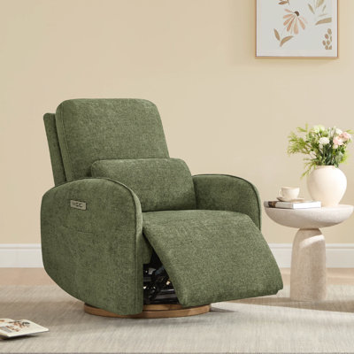 Family-Friendly Swivel Glider Power Recliner with Pocket