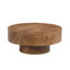 Table basse en placage de bois 31,49 po et piédestal robuste pour salon bureau appartement noyer-129028623