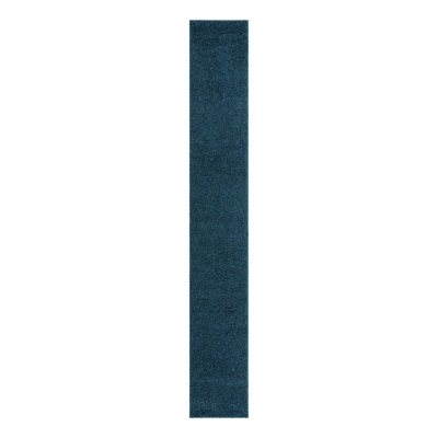Tapis bleu saphir à poils longs Comfort