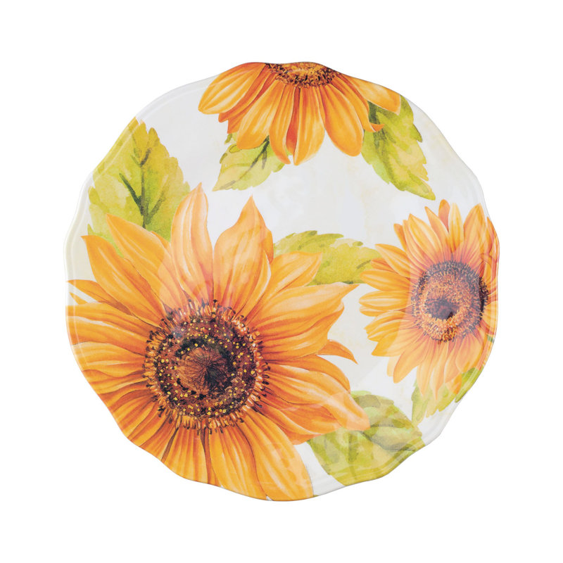 Sunflower, 8 3/4" Melamine Plate S6