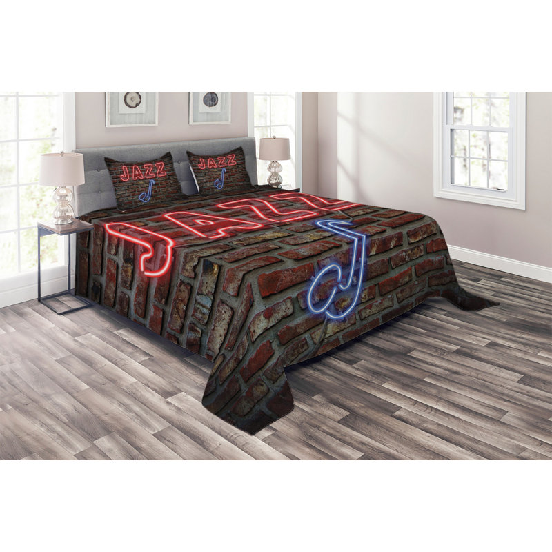 Music Modern & Contemporary Coverlet, King Bedspread + 2 Shams
