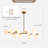 Mandre 16-Light Modern Sputnik Linear Chandelier, Brushed Gold Statement Globe Pendant for Dining Room or Kitchen Island