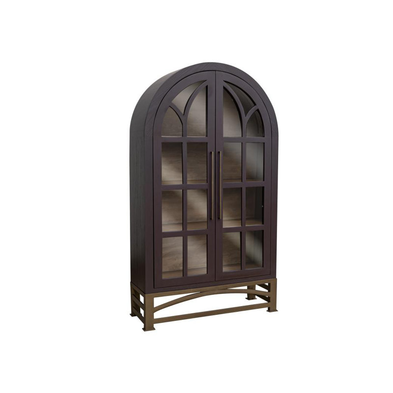 Armoire 2 portes en verre Baskerville, Rouge