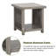 Table d'appoint d'extérieur carrée en aluminium à 2 niveaux-114222589