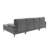 Polyester Blend Upholstered U-Shape Sectional With Metal Legs-2104280039