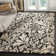 Candelo Soho Hand Tufted Wool/Cotton/Latex Floral Rug in Black/Beige