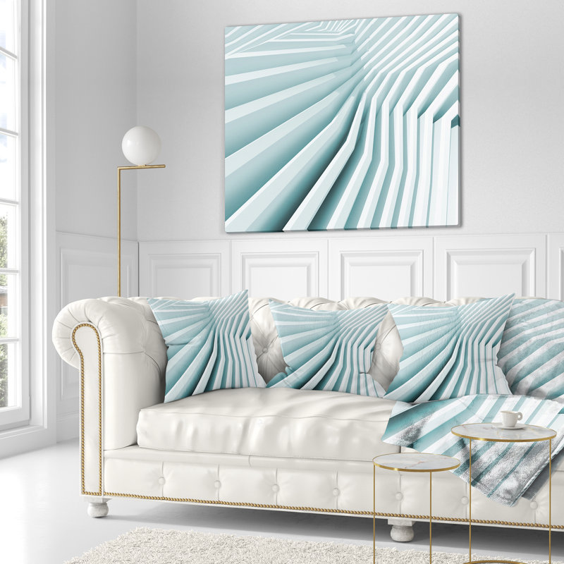 Coussin décoratif à ondulations en 3d, 16 po x 1 po, Coussin décoratif