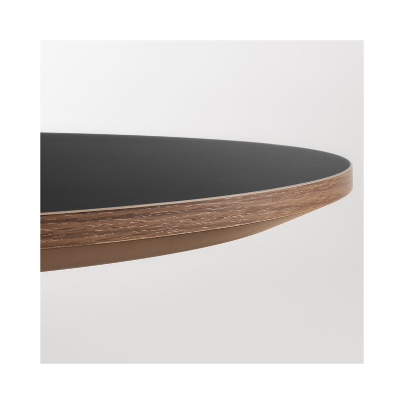 Table de salle à manger Easy Easy, Noir mat, H 29 po x l 30 po x L 30 po, Stratifié noir