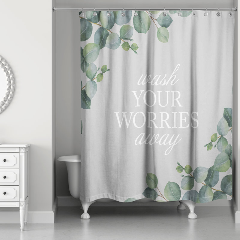 Rideau de douche simple Ziyi, Gris