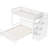 Twin Over Full Loft Bed With Staircase - White, Fascinating Storage Architecture In White Guardrails For Added Security