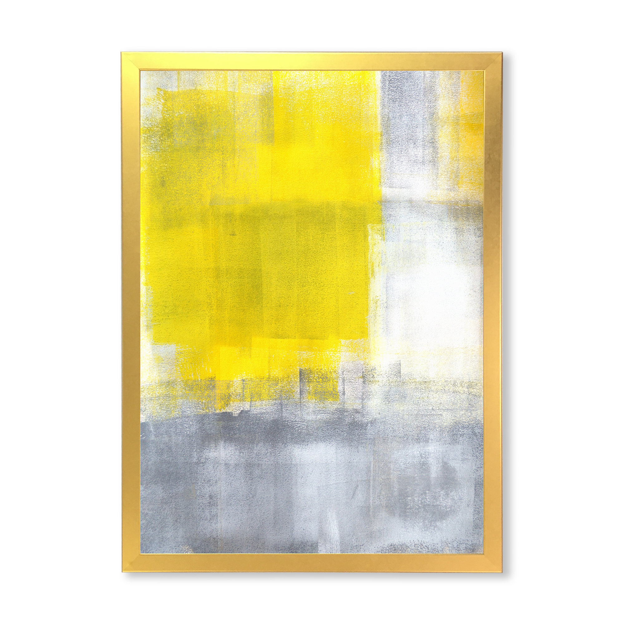 Wrought Studio Grey Meets Yellow Abstract Art III Modern