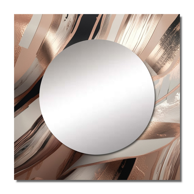 Ardice - Art mural abstrait en marbre carré pour salle de bain, 36 po x 36 po