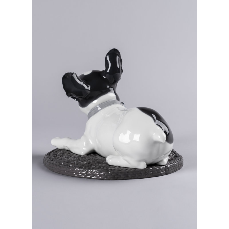 French Bulldog with Macarons Dog Figurine