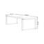 Bureau d'écriture rectangulaire en bois massif brun-968382805