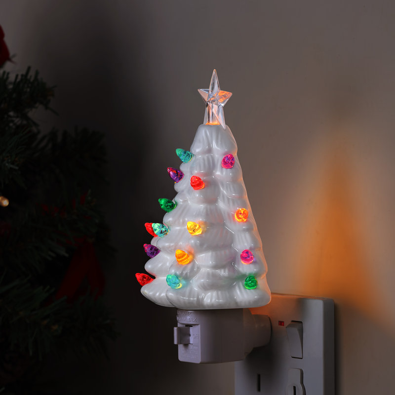 Nostalgic Ceramic Tree Nightlight, White