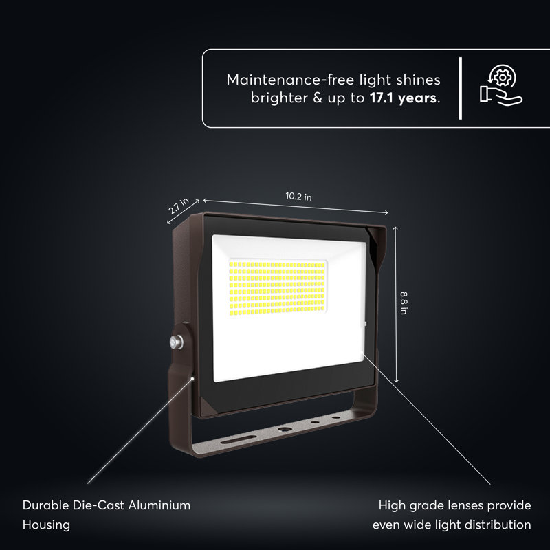 Projecteur DEL à DEL - 10923 lumens - 5000K - Bronze