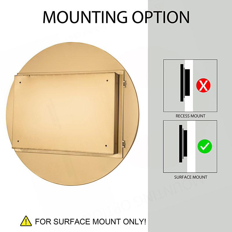 Armoire à pharmacie avec miroir et tablettes réglables Mount