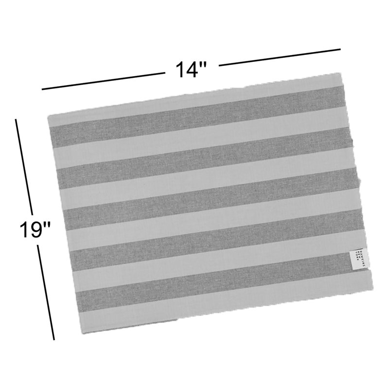 Essential Striped Placemat, Ivory/Flax