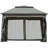 11' X Pop Up Canopy Gazebo, Outdoor Patio Shelter With Detachable Zipper Net. Instant Tent For Backyard, Garden. Dark Grey. 114 Sq Ft Shade, Carry Bag Included Zippered Removable Netting. Garden, Sq.