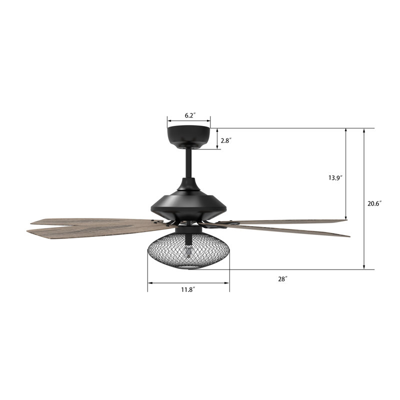 McCurtain 56'' Ceiling Fan with Light Kit