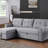 Upholstered Pull out Sectional Sofa with Chaise
