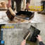 Strong Metal Hooded Dustpan with Stiff Brush