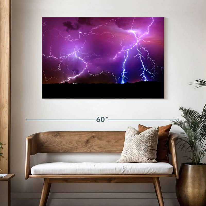 Alvord Arlington Lightning Storm, H 32 po x l 48 po