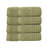 Willow 4 Pieces Hand Towel Set – 100% Combed Cotton, Premium Quality 630 GSM, Green, Ultra-Soft & Highly Absorbent (4 Hand Towels)-120631029-120631035