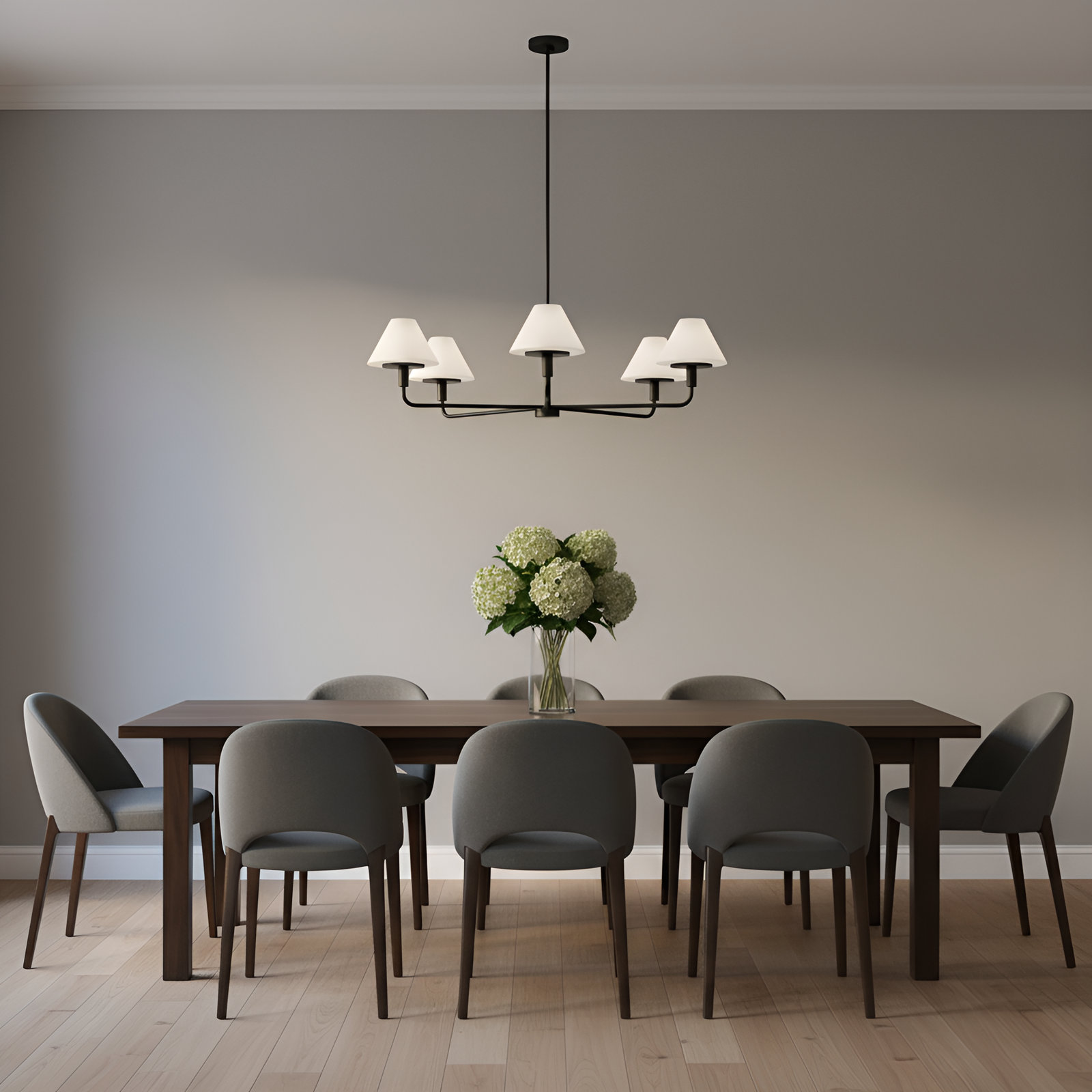 Kristin 5-Light Chandelier, Midnight Black