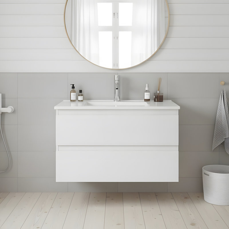 Meuble-lavabo de salle de bain avec lavabo, 32"
