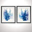 « delphiniums », ensemble de 2 reproductions encadrées