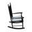 Black Wooden Rocker Chair For Porch - Solid Construction, Comfortable Seat & Armrest, Robust Slatted Back, Easy To Build, 250Lbs Max Load Hardwood Strong Simple Assembly Steps, Weight Bearing-801755010