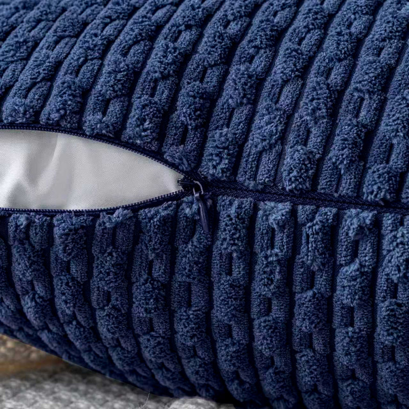 Housse de coussin Cozy 2 pièces, 22 po x 22 po, Marine